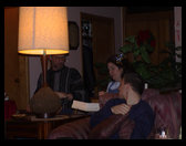 CArl, Catherine and Dave Jr. opening presents.