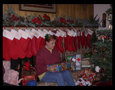 Connie opening her exchange present.