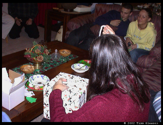 Still engaing in Christmas Eve activities.