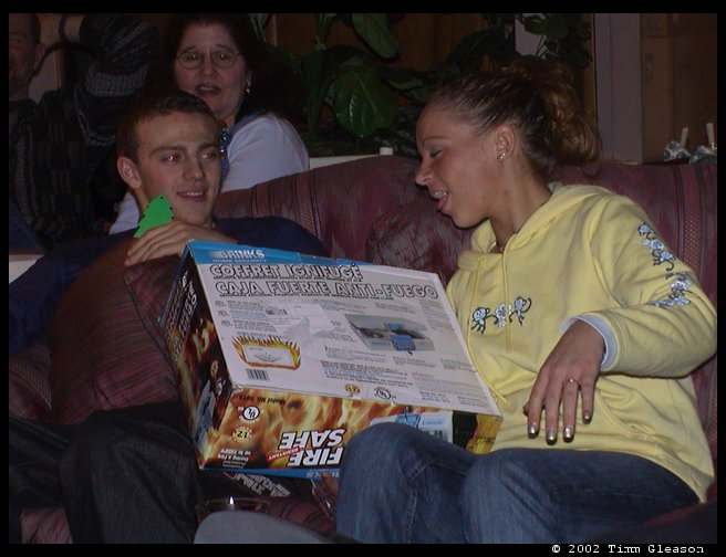 Look, she got a fire safe.