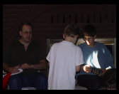 Ron, Kaleb and Tyler checking out their Christmas goods.