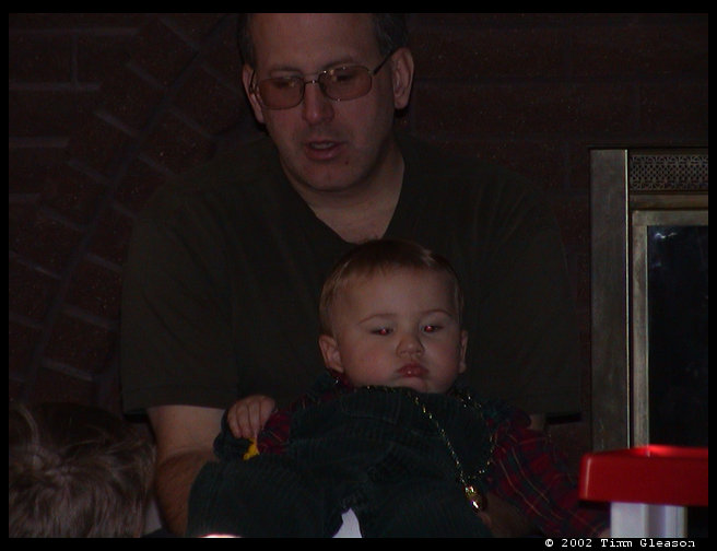 Uncle Ron and Logan enjoying a moment.