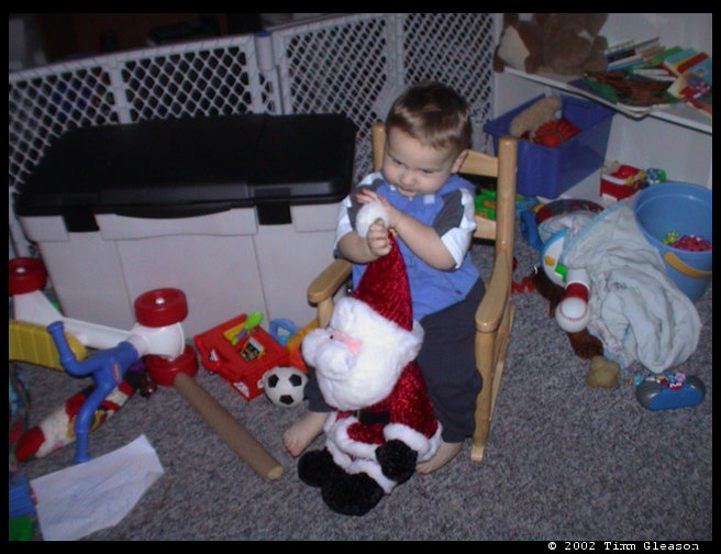 Logan and his Santa.
