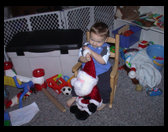 Logan and his Santa.