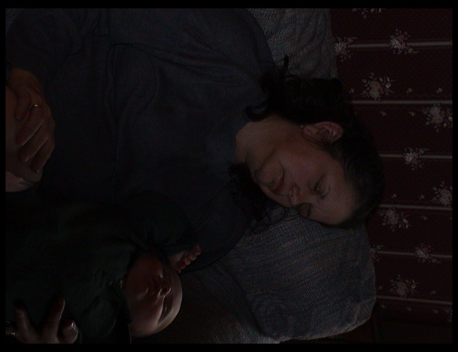 Grandma went to sleep with Logan now.