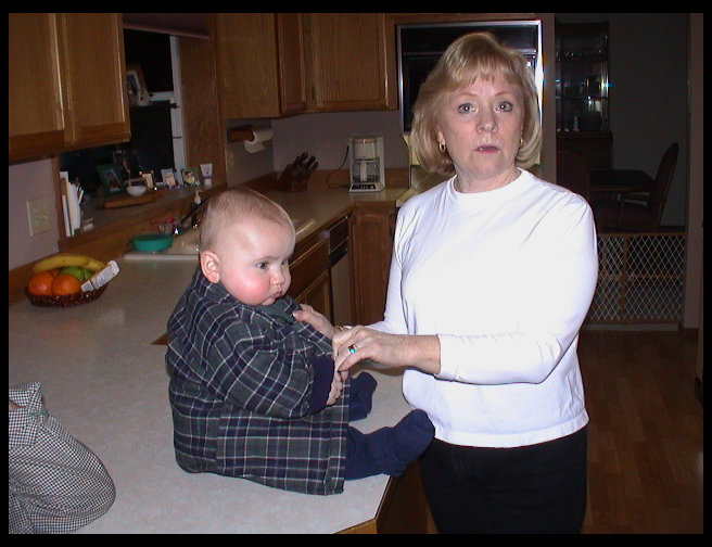 I think Logan is almost the same size as Aunt Bette...just teasing.