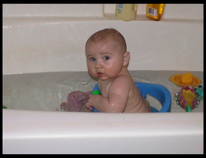 Hey Logan, mommy is taking pictures of you.