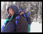 Timm and Logan in Logan's first outing in the snow.