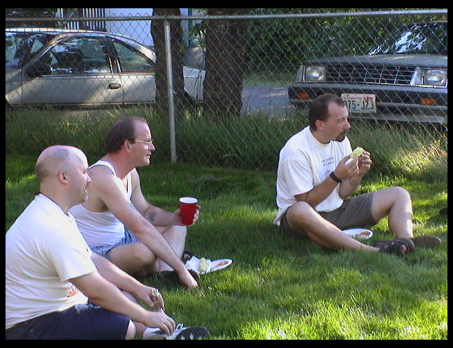 Scott, Eric and Pasha enjoying the afternoon.