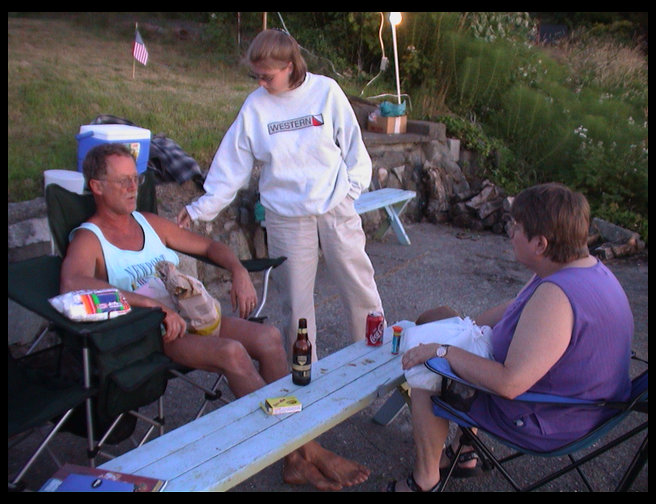 Richard, Jennifer and Donna at the beach.