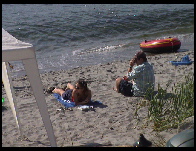 Heather and Eric on the beach.