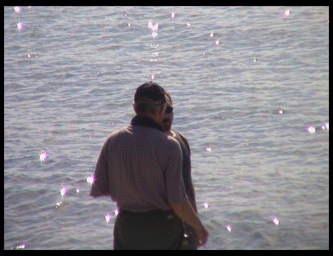 Pasha and his dad talking.