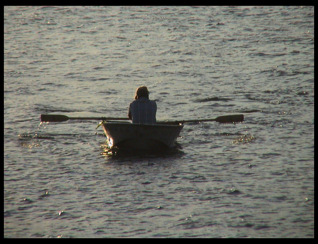 Someone out on a boat.