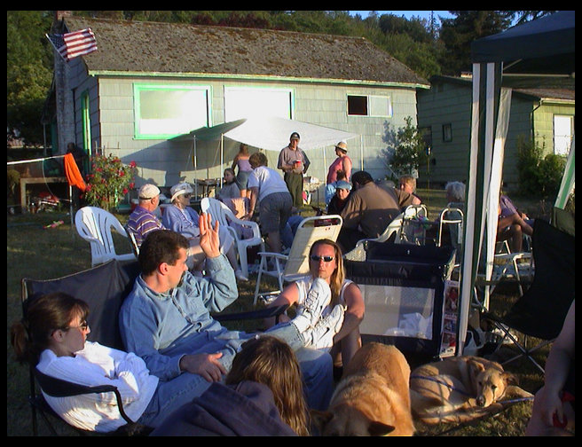 Enjoying the day as it turns to evening.