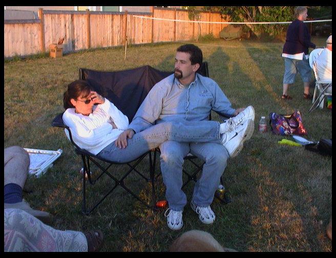 Mark and Connie relazing.