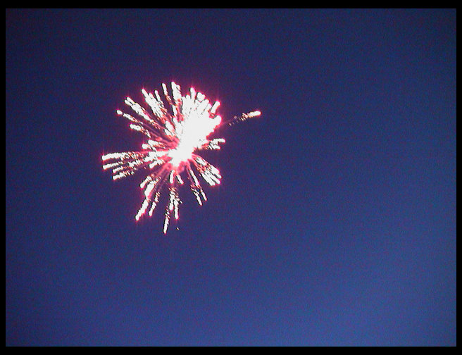 Fireworks early on in the evening.
