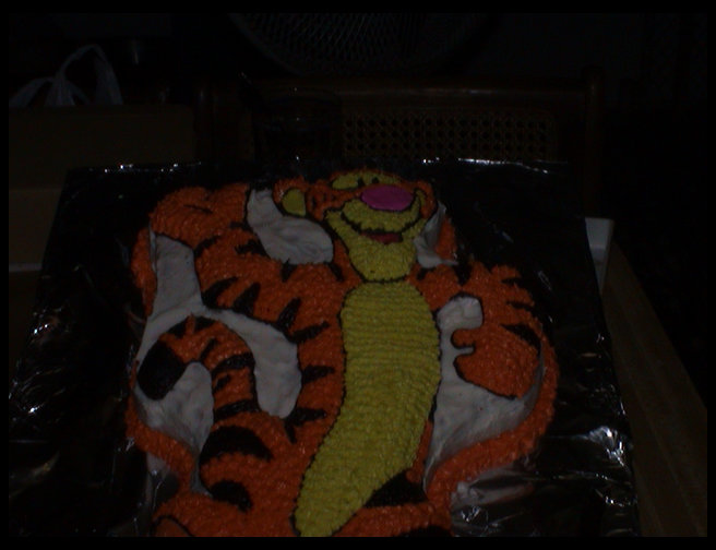 A different angle of the cake.