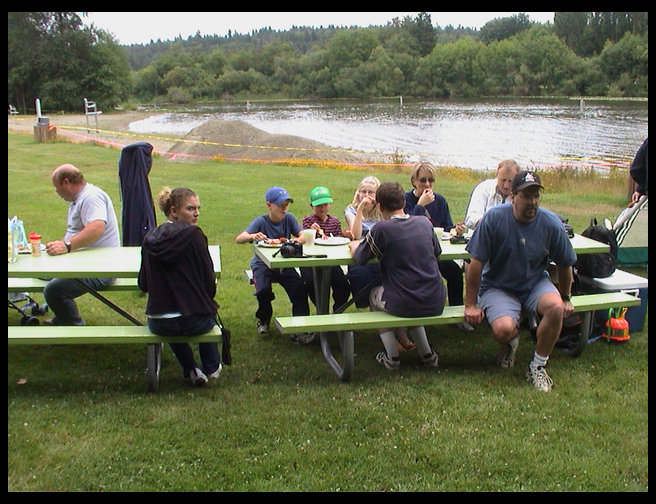 Another shot of people eating.