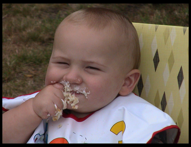 What a silly birthday boy.