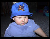 Logan in his stylin' Schooby Doo hat.