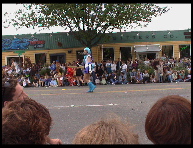 Nice periwinkle hair.
