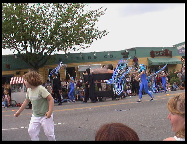 Protesting salmon fishing.