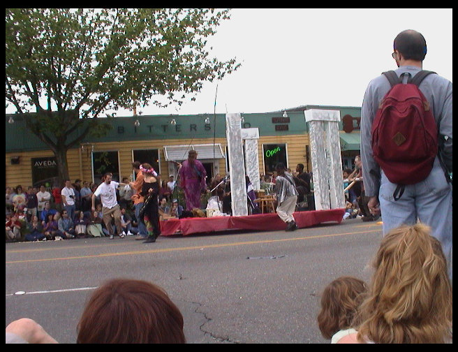 A band on a float.
