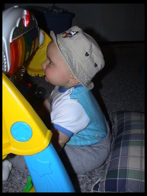 See, he really likes his piano.