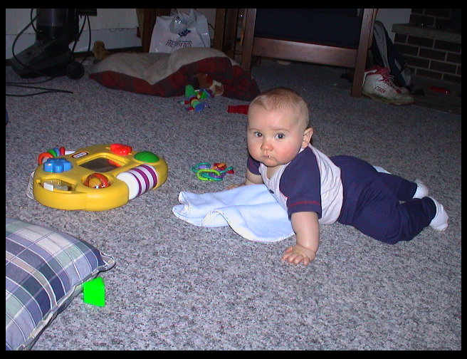 There is our smiley boy.