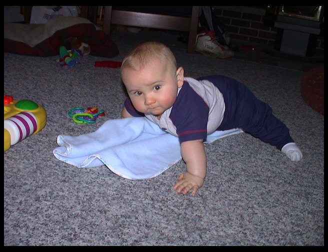 Our boy crawling every where.