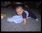 Our boy crawling every where.