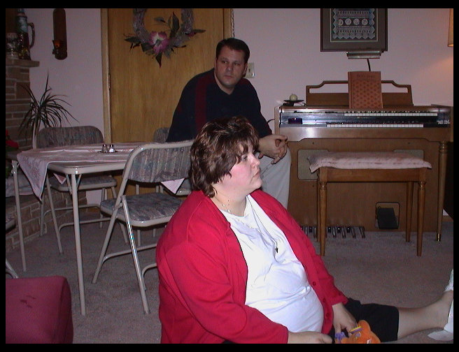 Logan hanging out with Grandpa Rick.