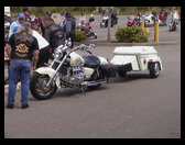 Nicely painted Honda Valkyrie and trailer