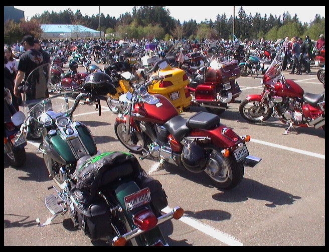 Another Honda VTX1800 from the left.