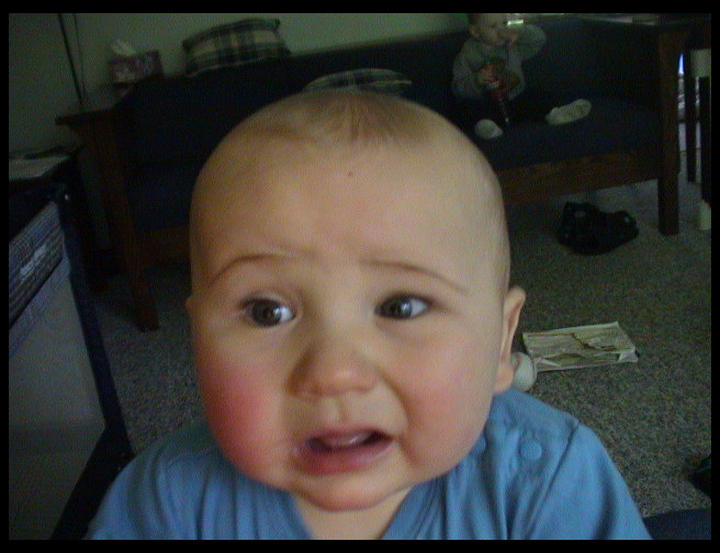 Now Logan does not look happy.