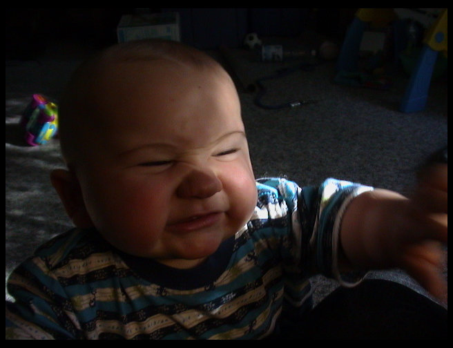 Logan could have his picture taken all day.