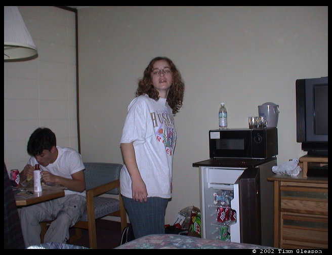 Beth and Richard in our hotel room enjoying some down time.