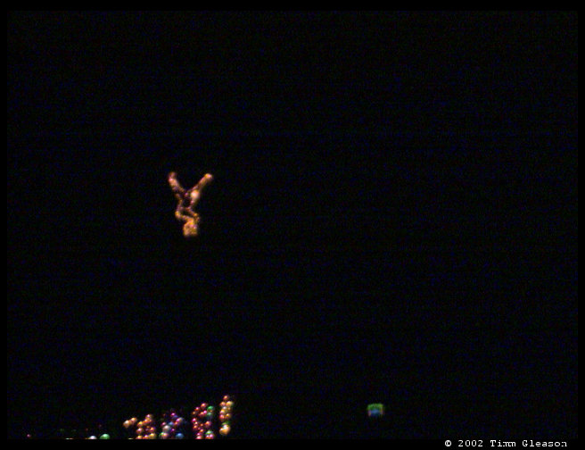 The start of the monkey swinging.