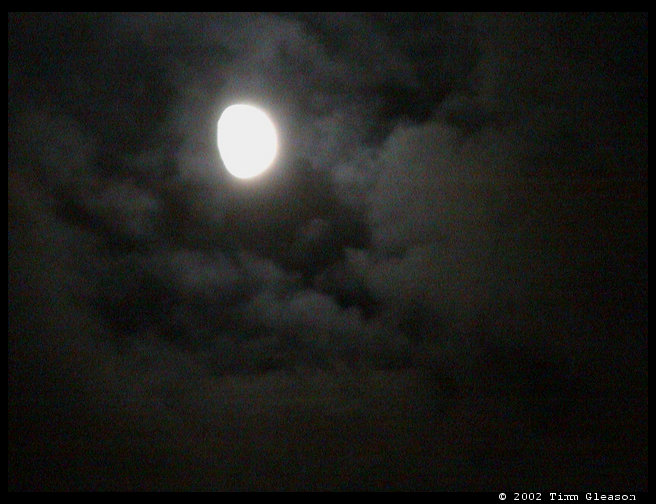 A closer shot of the moon.