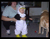 Mommy, Logan (as Wheezy the Penguin) and Maya.