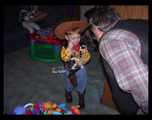 Jared (as Woody the Sheriff) and Grandpa Kip. 