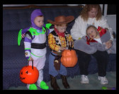 Buzz, Woody and who is that Lucas as Dumbo (and or course Melaney.)