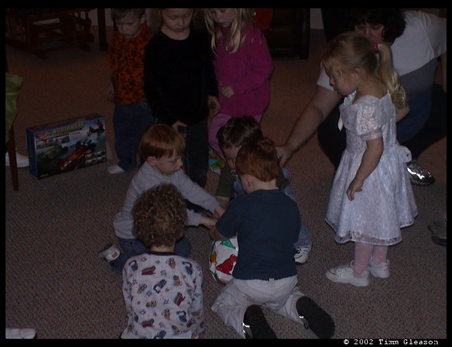 Everyone wants to see the presents.