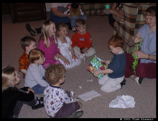 Open the present from Logan.