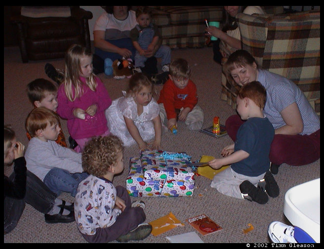Walt did a great job at opening presents and thanking each person.