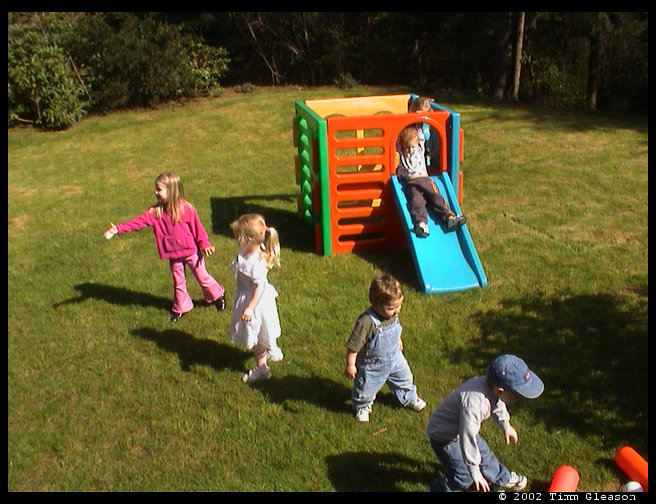 Playing at Walt's birthday.