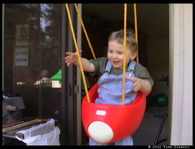 Enjoying a ride in an airplane.