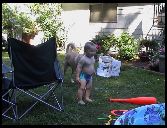 Logan and Maya emjoying a beautiful afternoon.
