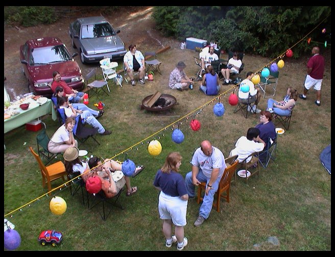 A shot of most of the people at our party. 