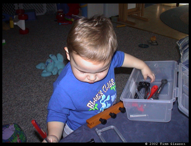 Logan and his tools.